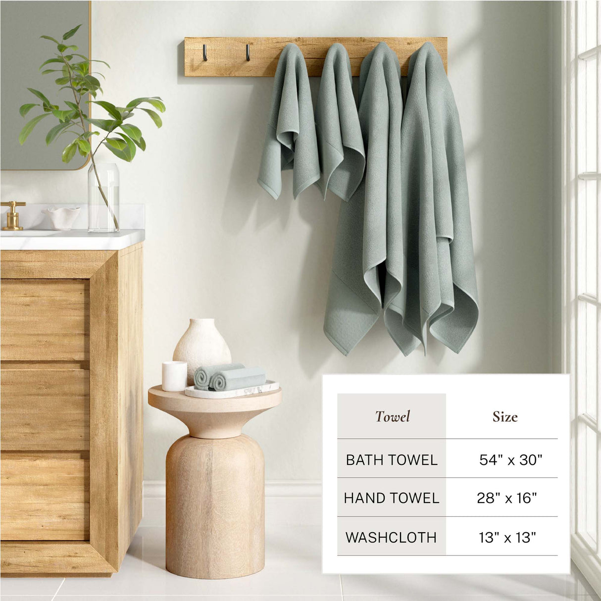 Cotton Linen-Like Border 6-Piece Towel Set – Priya Collection-Bath Towels & Washcloths-Parc Decor