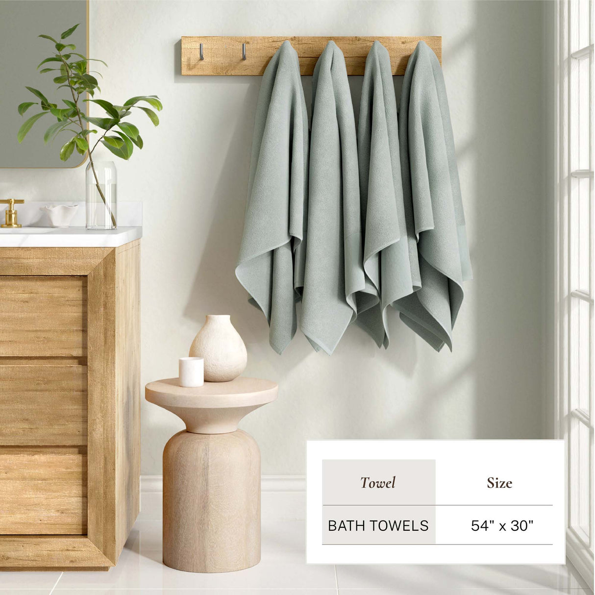 Cotton Linen-Like Border 6-Piece Towel Set – Priya Collection-Bath Towels & Washcloths-Parc Decor