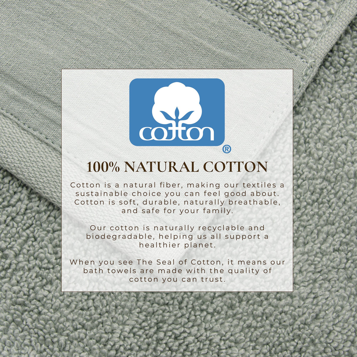 Cotton Linen-Like Border 6-Piece Towel Set – Priya Collection-Bath Towels & Washcloths-Parc Decor