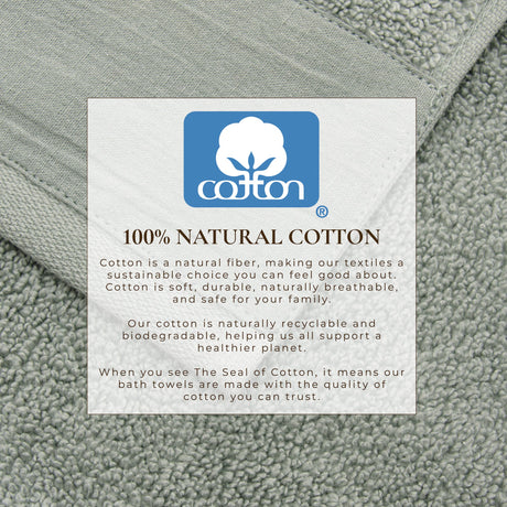 Cotton Linen-Like Border 6-Piece Towel Set – Priya Collection-Bath Towels & Washcloths-Parc Decor