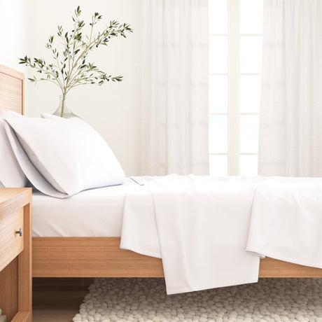 Cotton Solid Flannel Sheet - Nordic Collection