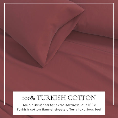 Cotton Solid Flannel Sheet - Nordic Collection