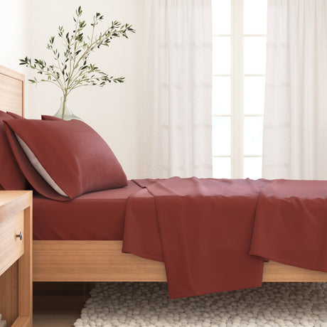 Cotton Solid Flannel Sheet - Nordic Collection