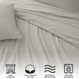 Cotton Solid Flannel Sheet - Nordic Collection