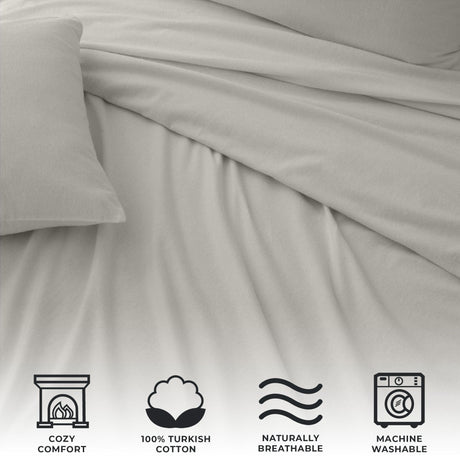 Cotton Solid Flannel Sheet - Nordic Collection