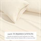 Cotton Solid Flannel Sheet - Nordic Collection