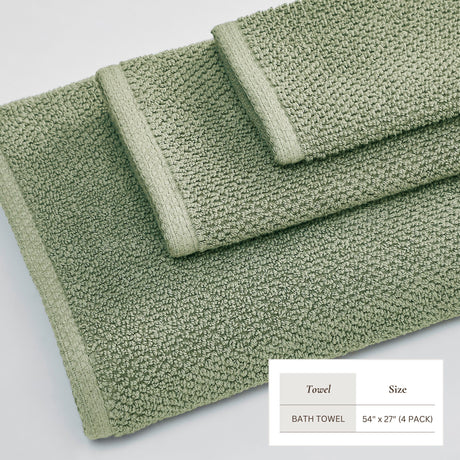 Cotton Textured Bath Towel Set - Acacia Collection