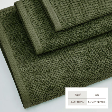 Cotton Textured Bath Towel Set - Acacia Collection