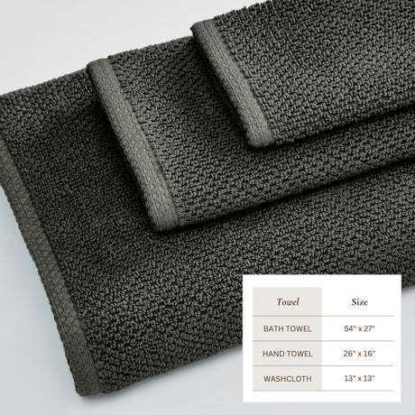Cotton Textured Bath Towel Set - Acacia Collection
