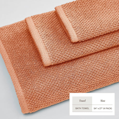 Cotton Textured Bath Towel Set - Acacia Collection