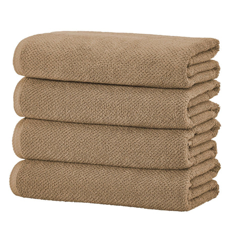Cotton Textured Bath Towel Set - Acacia Collection-Bath Towels & Washcloths-Parc Decor