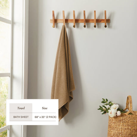 Cotton Textured Bath Towel Set – Acacia Collection-Bath Towels & Washcloths-Parc Decor