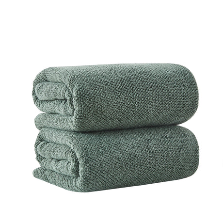 Cotton Textured Bath Towel Set - Acacia Collection-Bath Towels & Washcloths-Parc Decor