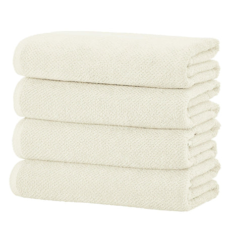 Cotton Textured Bath Towel Set - Acacia Collection-Bath Towels & Washcloths-Parc Decor