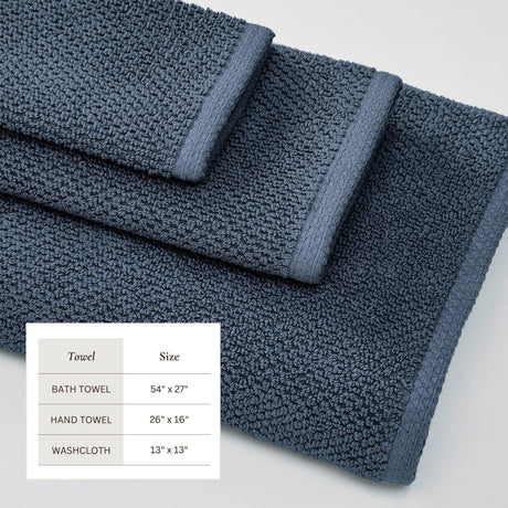 Cotton Textured Bath Towel Set – Acacia Collection-Bath Towels & Washcloths-Parc Decor