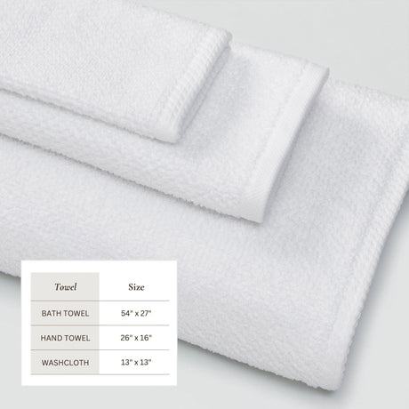 Cotton Textured Bath Towel Set – Acacia Collection-Bath Towels & Washcloths-Parc Decor