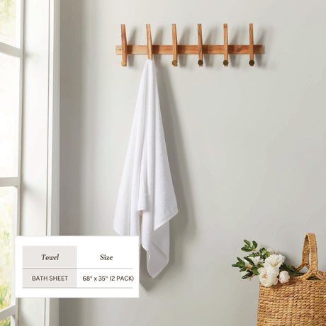 Cotton Textured Bath Towel Set – Acacia Collection-Bath Towels & Washcloths-Parc Decor