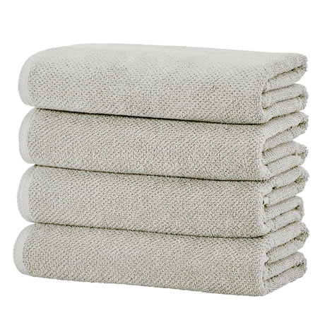 Cotton Textured Bath Towel Set - Acacia Collection-Bath Towels & Washcloths-Parc Decor