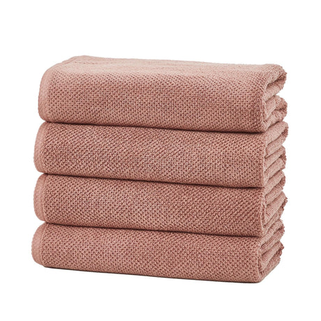 Cotton Textured Bath Towel Set - Acacia Collection-Bath Towels & Washcloths-Parc Decor