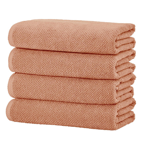 Cotton Textured Bath Towel Set - Acacia Collection-Bath Towels & Washcloths-Parc Decor