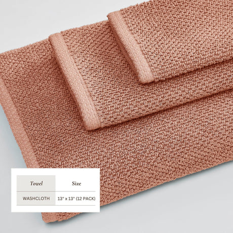 Cotton Textured Bath Towel Set – Acacia Collection-Bath Towels & Washcloths-Parc Decor