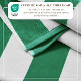 Cotton Velour Cabana Stripe Beach Towel - Novia Collection.