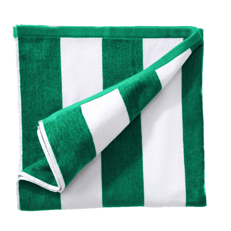 Cotton Velour Cabana Stripe Beach Towel - Novia Collection.