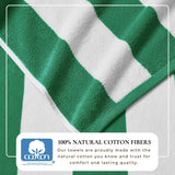 Cotton Velour Cabana Stripe Beach Towel - Novia Collection.