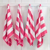 Cotton Velour Cabana Stripe Beach Towel - Novia Collection.