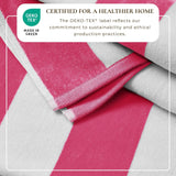 Cotton Velour Cabana Stripe Beach Towel - Novia Collection.