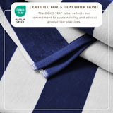 Cotton Velour Cabana Stripe Beach Towel - Novia Collection.