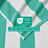 Cotton Velour Cabana Stripe Beach Towel - Novia Collection.
