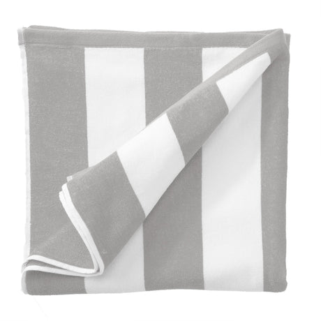 Cotton Velour Cabana Stripe Beach Towel - Novia Collection.