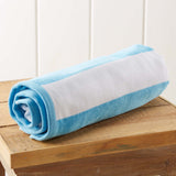 Cotton Velour Cabana Stripe Beach Towel - Novia Collection.