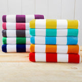 Cotton Velour Cabana Stripe Beach Towel - Novia Collection.