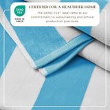 Cotton Velour Cabana Stripe Beach Towel - Novia Collection.