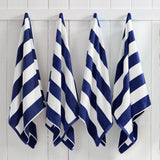 Cotton Velour Cabana Stripe Beach Towel - Novia Collection.