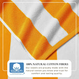 Cotton Velour Cabana Stripe Beach Towel - Novia Collection.