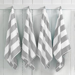 Cotton Velour Cabana Stripe Beach Towel - Novia Collection.