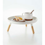 Countertop Pedestal Tray (5" H) - Steel + Wood