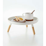 Countertop Pedestal Tray (5" H) - Steel + Wood