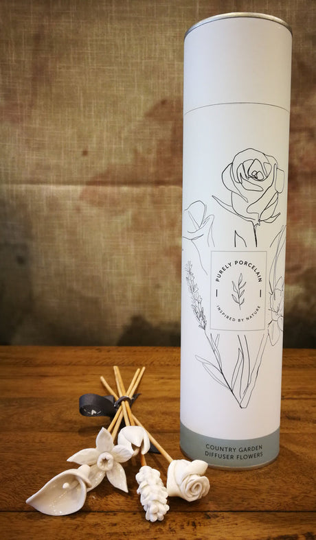 Country Flowers Bamboo Diffuser Sticks Set-Décor-Parc Decor