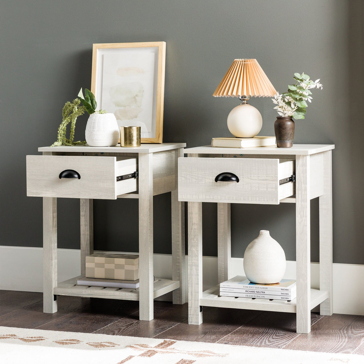 Country Nightstand / Side Table-Occasional-Parc Decor