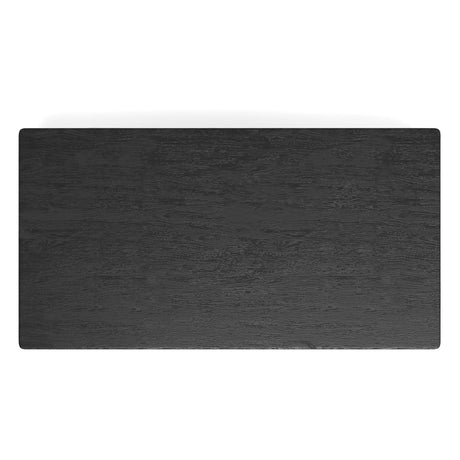 Cove Rectangular Dining Table, Vintage Black-Dining Tables-Parc Decor
