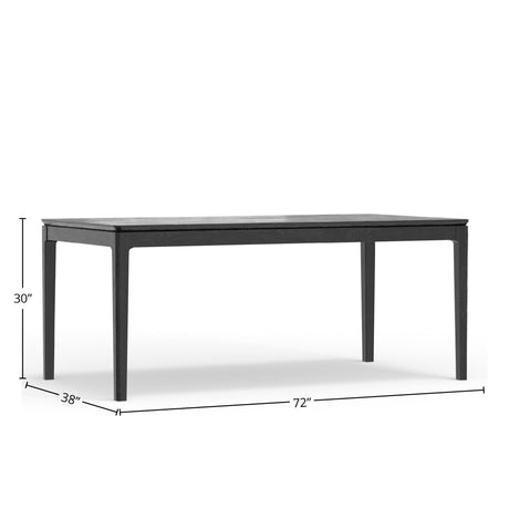 Cove Rectangular Dining Table, Vintage Black-Dining Tables-Parc Decor