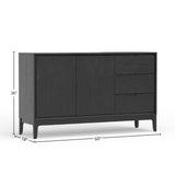 Cove Sideboard, Vintage Black-Servers & Sideboards-Parc Decor