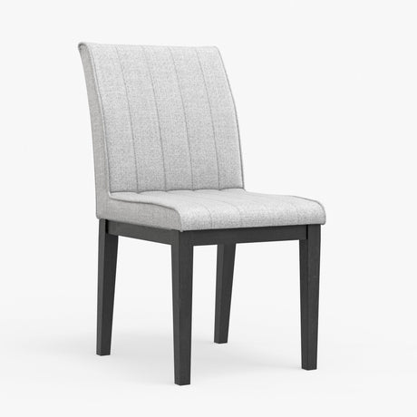 Cove Upholstered Side Chairs, Gray & Black-Side Chair-Parc Decor