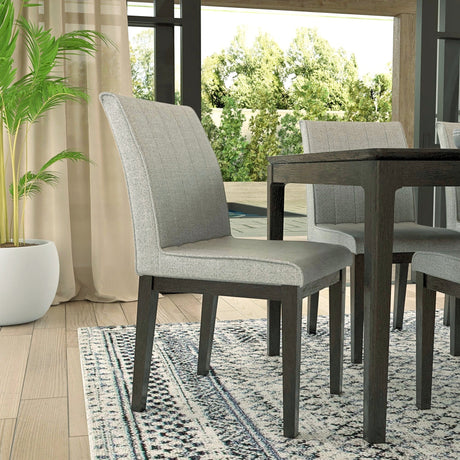 Cove Upholstered Side Chairs, Gray & Black