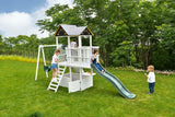 Craftsman Modern Outdoor Swing Set | Wooden Backyard Swing Frame for Kids-Outdoor-Parc Decor