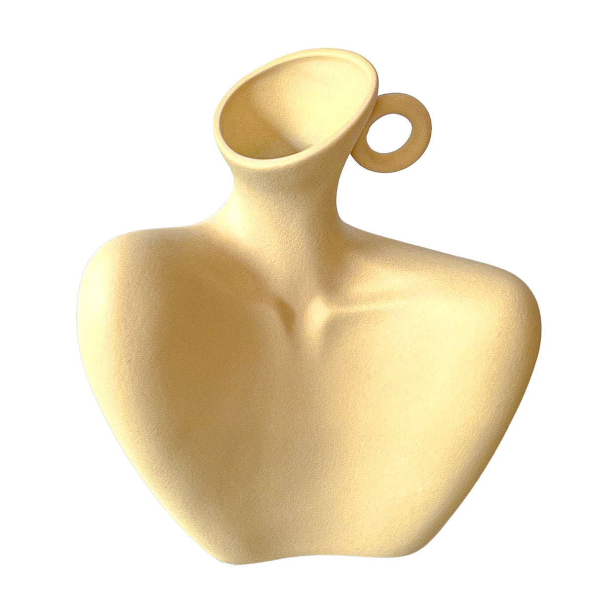 Cream Handle Muse Vase-Decorative vase-Parc Decor